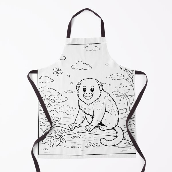 Item preview, Coloring book style print. Uakari designed and sold by MS Production.