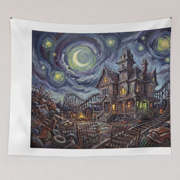 Item preview, Valkenheiser Mansion Nothing But Trouble Starry Night designed and sold by Bad-Decisions-Designs.