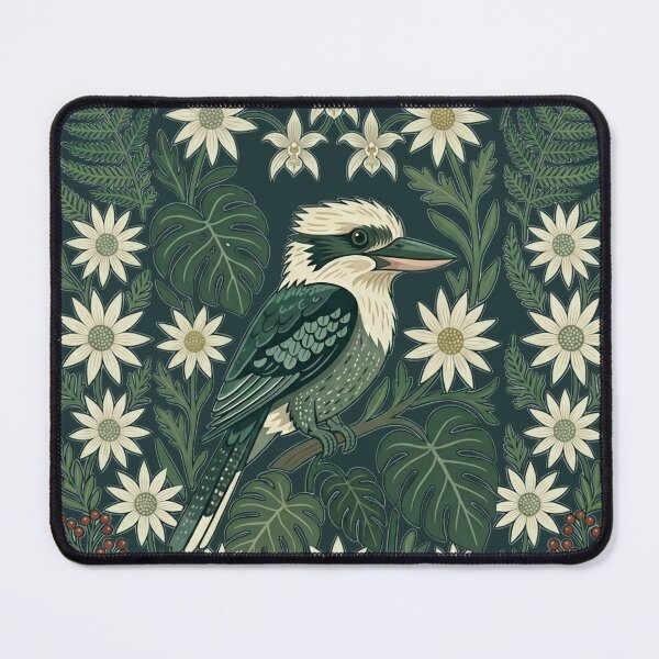 Item preview, Laughing Kookaburra in Flannel Flowers Shirt – Modern Australiana Botanical Art designed and sold by Wennebabs.
