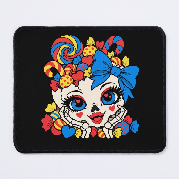 Item preview, Cute Red and Blue Candy Skull Halloween designed and sold by Aimetoi.