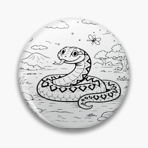 Item preview, Coloring book style print. Viper designed and sold by MS Production.