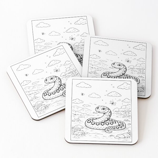 Item preview, Coloring book style print. Viper designed and sold by MS Production.