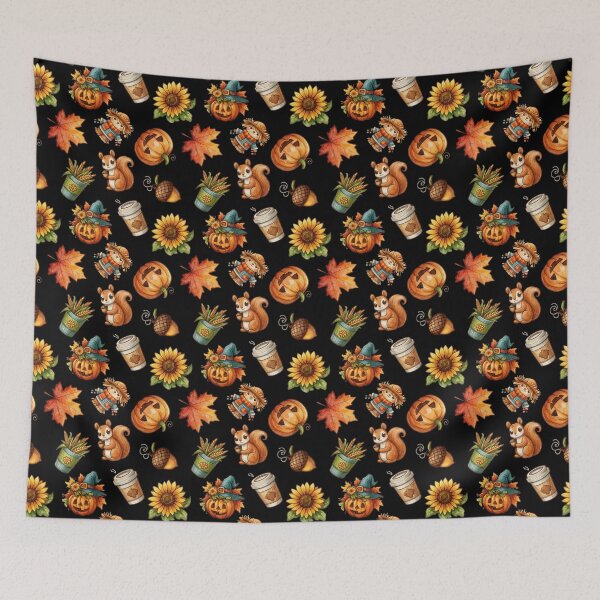 Item preview, Cozy Autumn Watercolor Seamless Pattern Design designed and sold by PawtopiaArt.