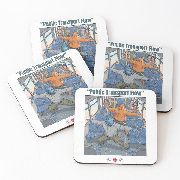 Item preview, Public Transport Flow - Funny Bigfoot Bus Yoga Cartoon designed and sold by Whimsy Trail Co.
