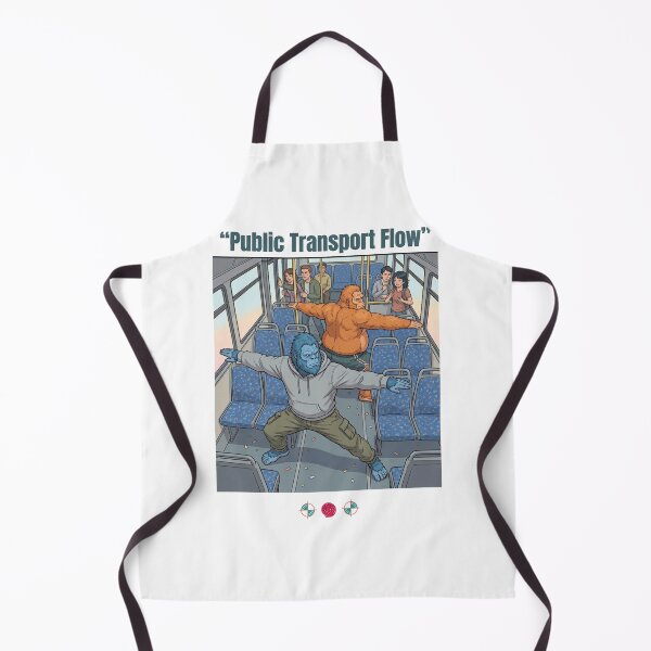Item preview, Public Transport Flow - Funny Bigfoot Bus Yoga Cartoon designed and sold by Whimsy Trail Co.