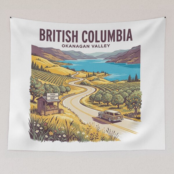 Item preview, British Columbia Okanagan Valley Vintage Travel designed and sold by mood-draftsman.