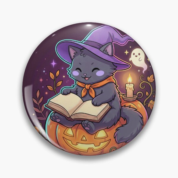Item preview, Bookish Witch Cat Reading By Candlelight designed and sold by ELmestka.