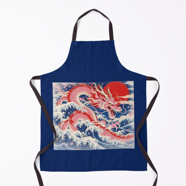 Item preview, Pink Japanese Dragon Riding the Great Wave – Ukiyo-e Art Main tag: japanese designed and sold by Britishdelights.