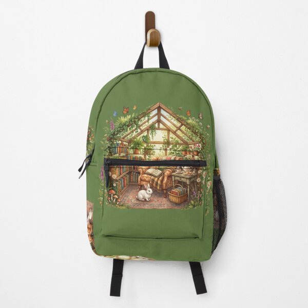 Item preview, Greenhouse Book Nook Botanical Cottagecore Reading Art designed and sold by SebastianSpace.