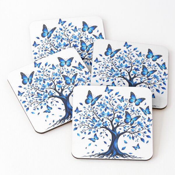Item preview, Blue Butterfly Tree PNG, Blue Floral Tree of Life, Butterfly Sublimation Design, Transparent PNG, Nature T Shirt Design, Digital Download designed and sold by Wiamprint.