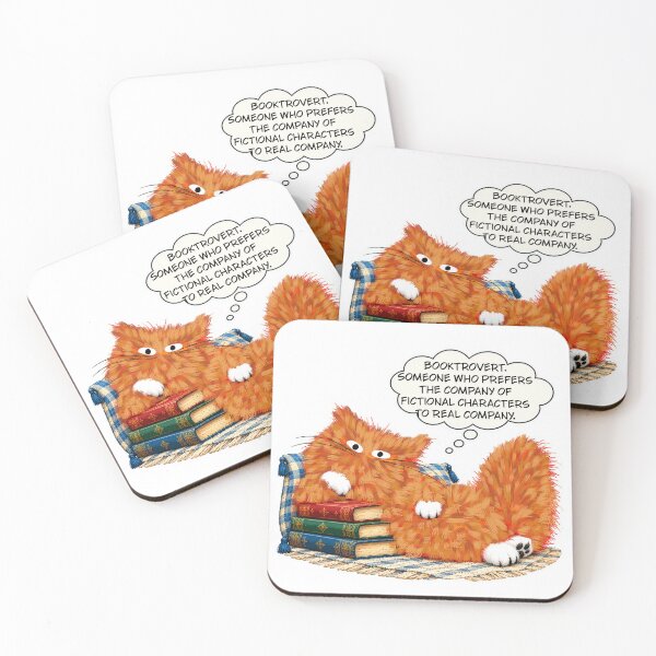 Item preview, Booktrovert – Funny Book Lover Cat designed and sold by TrueWoven Studio.