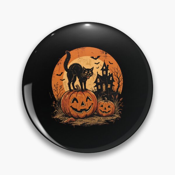 Item preview, Black Cat On Pumpkins Spooky Halloween Night designed and sold by GiaoCalonas.