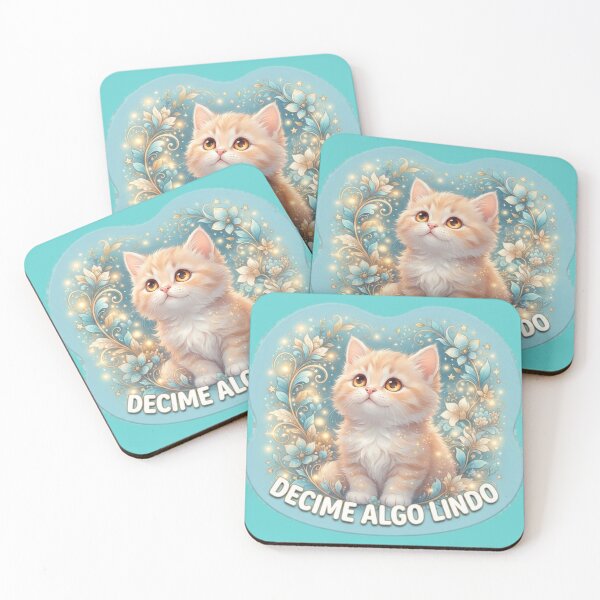 Item preview, Tell Me Something Cute Cute Baby Cat Kawaii Floral Art designed and sold by VICTORY LIBERTY .