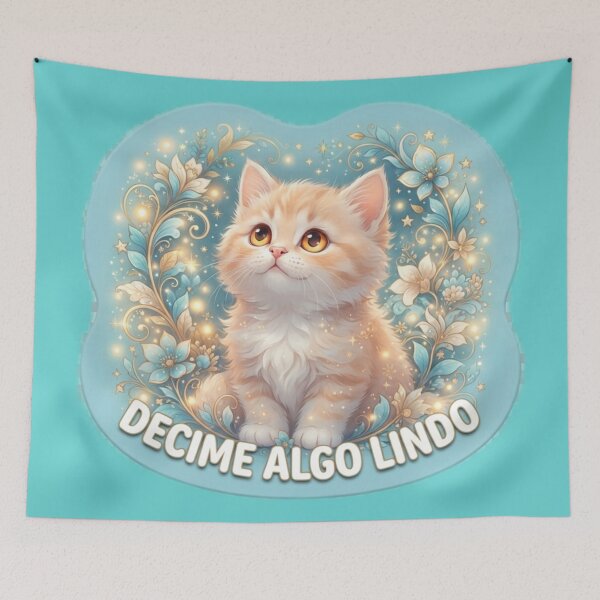 Item preview, Tell Me Something Cute Cute Baby Cat Kawaii Floral Art designed and sold by VICTORY LIBERTY .