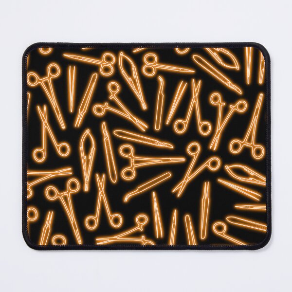 Item preview, Neon Orange Surgical Tools Pattern designed and sold by emmacatwheels.