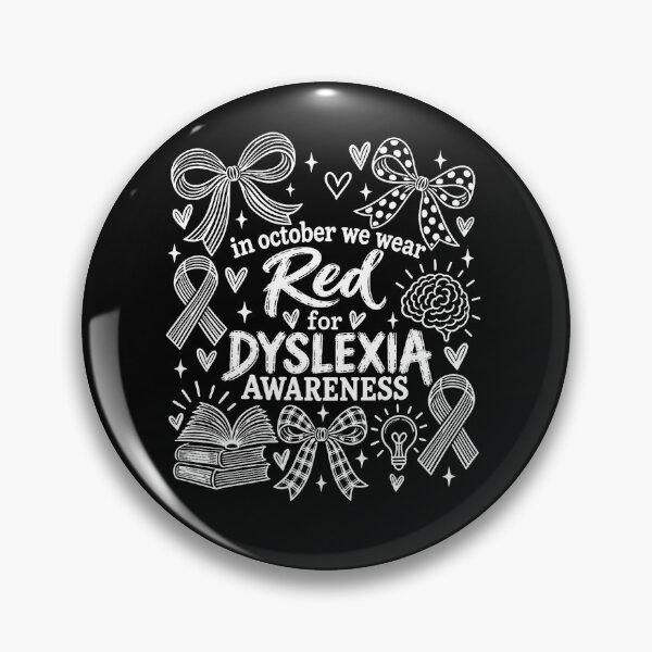 Item preview, Dyslexia Awareness Red Ribbon designed and sold by Pider-Vampire.
