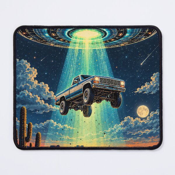 Item preview, Vintage UFO Abduction Retro Sci-Fi Art designed and sold by Curio Meridian.