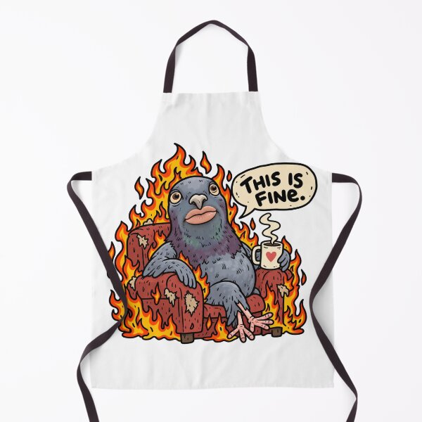 Item preview, This Is Fine Pigeon Coffee Dark Humor designed and sold by MonkiFlipp.