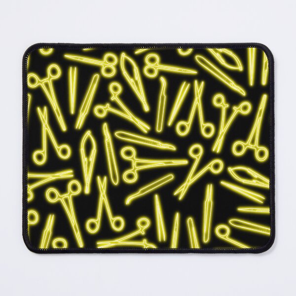 Item preview, Neon Yellow Surgical Tools Pattern designed and sold by emmacatwheels.