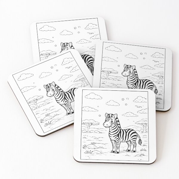 Item preview, Coloring book style print. Zebra designed and sold by MS Production.