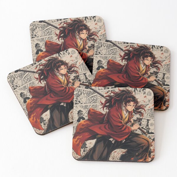 Item preview, Crimson Flame Samurai – Japanese Sword Warrior Manga Art designed and sold by Dyan4.