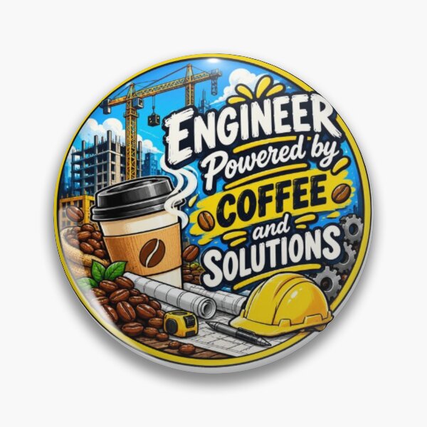 Item preview, Engineer Powered by Coffee – Funny Construction Engineer Design designed and sold by HSE1.