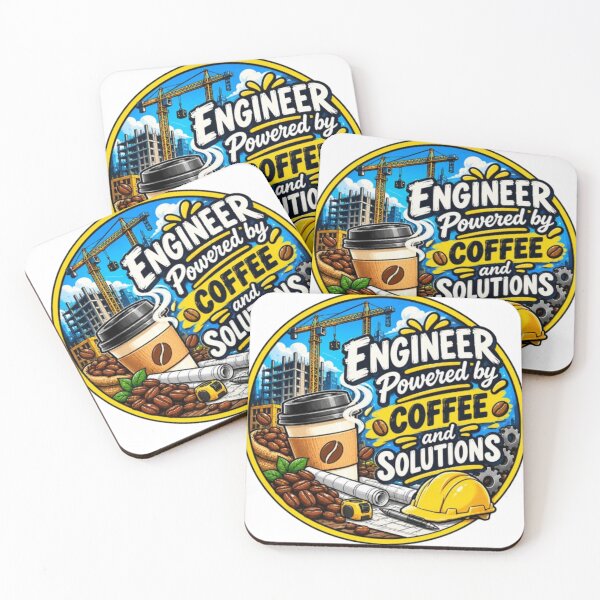 Item preview, Engineer Powered by Coffee – Funny Construction Engineer Design designed and sold by HSE1.