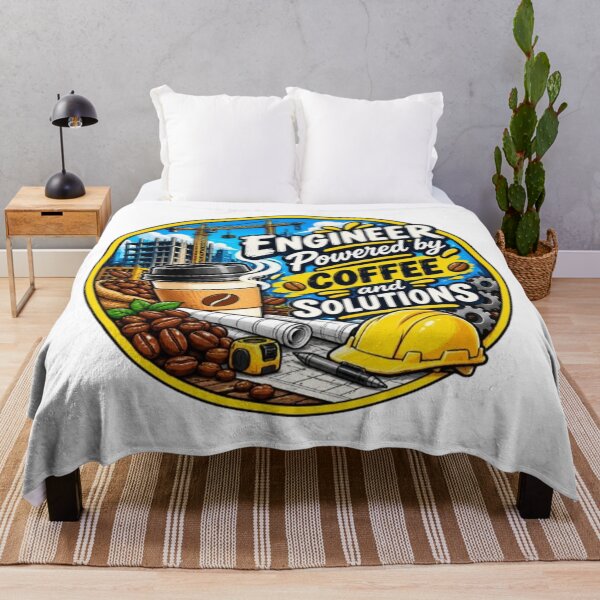 Item preview, Engineer Powered by Coffee – Funny Construction Engineer Design designed and sold by HSE1.
