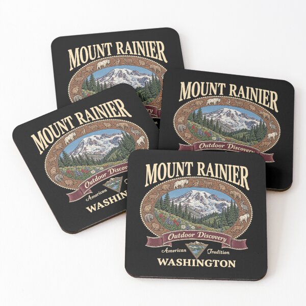 Item preview, Mount Rainier Wildlife Vintage Emblem designed and sold by SassCity.
