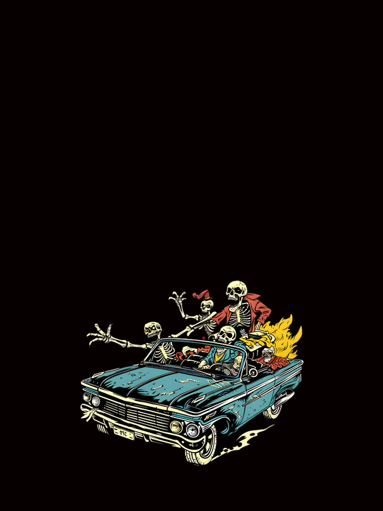 Thumbnail 4 of 4, iPhone Case, Skeleton Convertible Night Ride designed and sold by Structure-Blue.