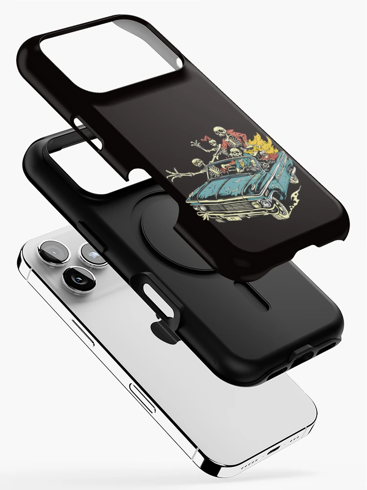 Thumbnail 2 of 4, iPhone Case, Skeleton Convertible Night Ride designed and sold by Structure-Blue.