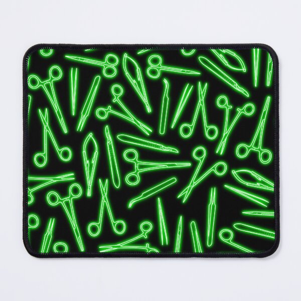 Item preview, Neon Green Surgical Tools Pattern designed and sold by emmacatwheels.