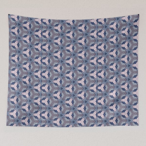 Item preview, Pale Lilac Dusty Mauve Slate Blue Indigo Triquetra Trefoil Tile Pattern Mandala - Duvet Cover designed and sold by ArithraStudio.