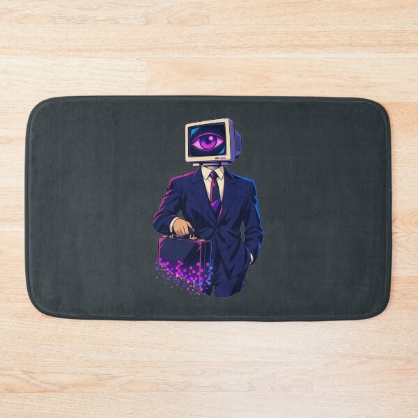 Item preview, Cyberpunk CRT-Eyed Businessman designed and sold by KungPowUnicorn.