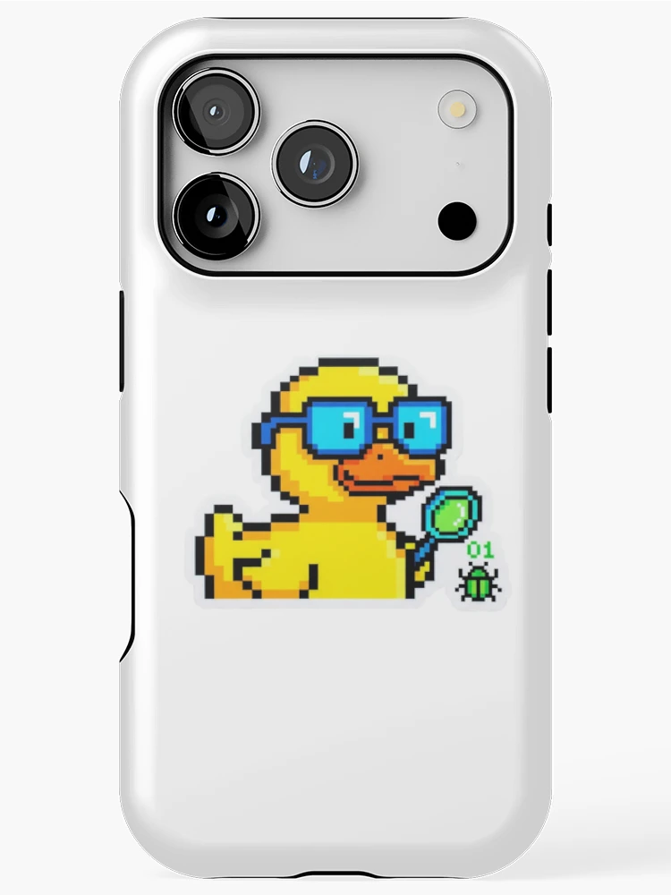 Thumbnail 1 of 4, iPhone Case, Rubber Duck Debugging - Funny Software Engineer Coding Sticker designed and sold by ravyin.
