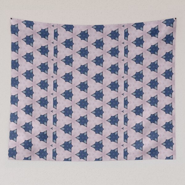 Item preview, Ethereal Soft Lilac Mauve Slate Blue Indigo Triquetra Tile Pattern Mandala - Duvet Cover designed and sold by ArithraStudio.