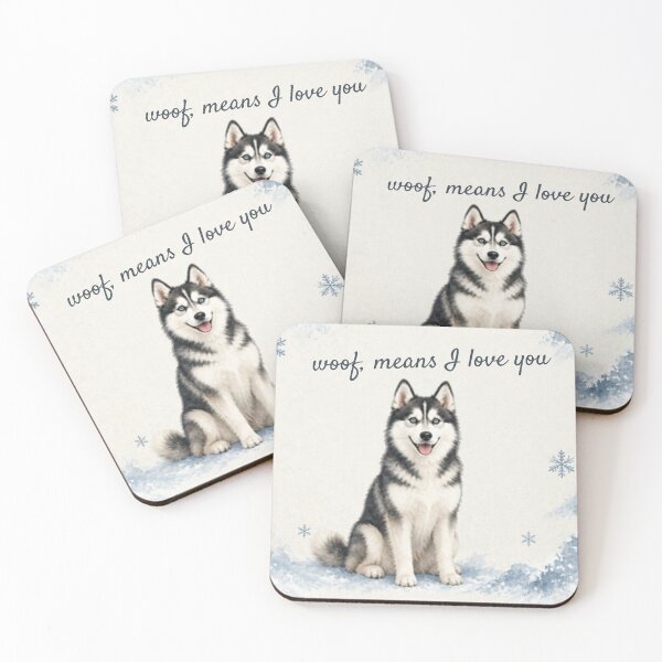 Item preview, Winter Woof Means I Love You Husky  designed and sold by AffirmRedWords.