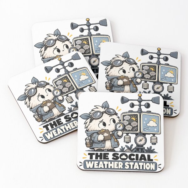 Item preview, Social Weather Station | Funny Introvert Art designed and sold by pradeepvisuals.