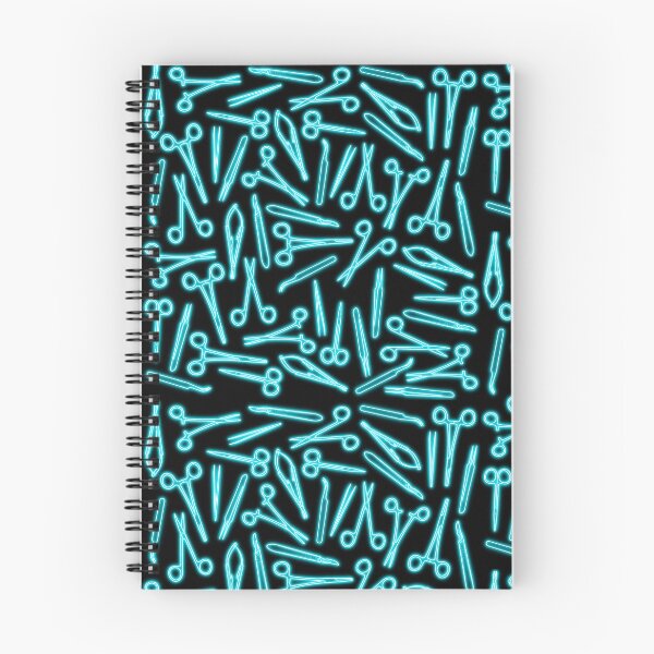 Item preview, Neon Blue Surgical Tools Pattern designed and sold by emmacatwheels.
