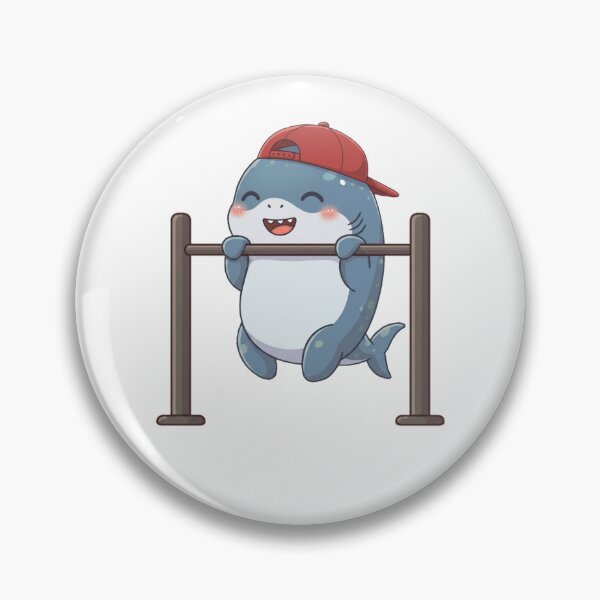 Item preview, Cute Pull Up Workout Shark designed and sold by Nature's Chibis.