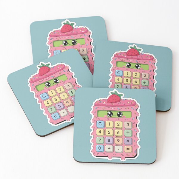 Item preview, Cute Kawaii Strawberry Calculator – Pink Dessert Math Lover Art designed and sold by Mousy17.