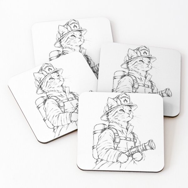 Item preview, Heroic Firefighter Cat  designed and sold by Snurly.