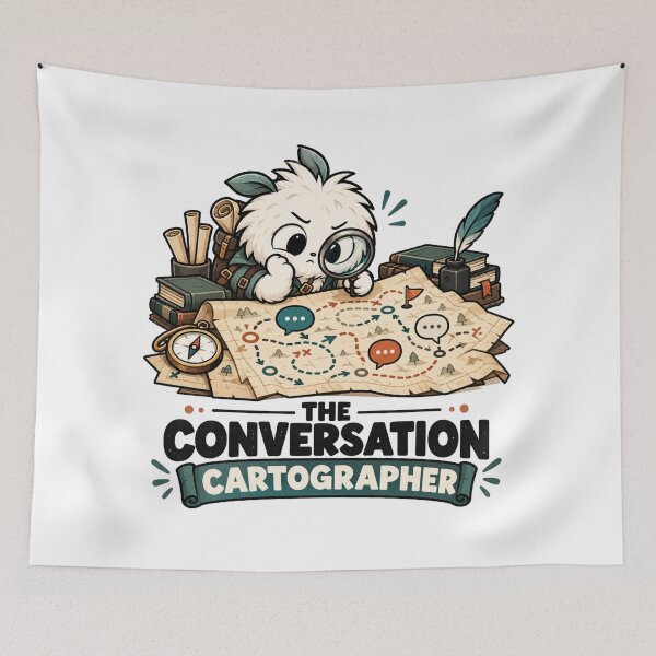 Item preview, Conversation Cartographer | Overthinking Humor Art designed and sold by pradeepvisuals.