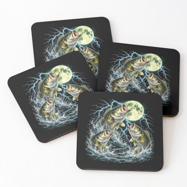 Item preview, Largemouth Bass Under Lightning Moon designed and sold by SassCity.