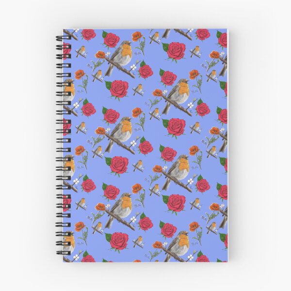 Item preview, Robin and Red Roses Vintage Floral Pattern designed and sold by hopenoli_art.