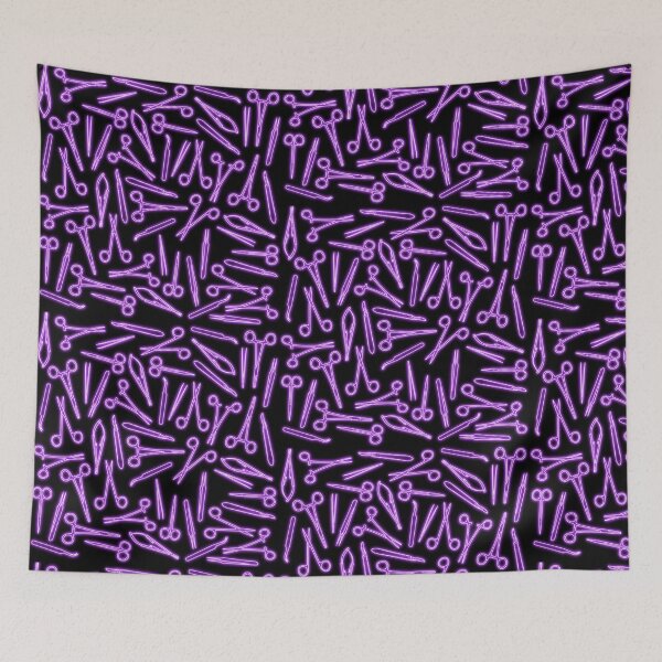 Item preview, Neon Purple Surgical Tools Pattern designed and sold by emmacatwheels.