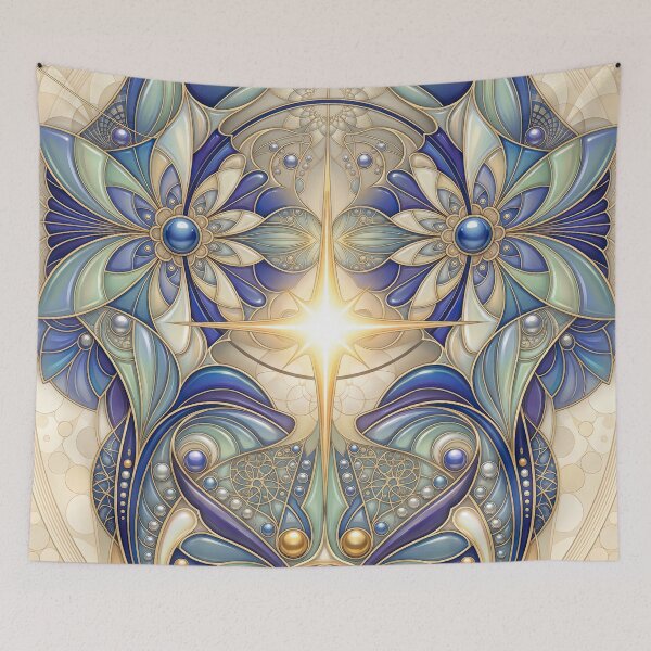 Item preview, Celestial Art Nouveau Sacred Geometry Mandala designed and sold by Frackxion.