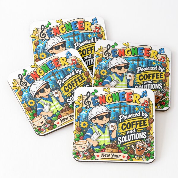 Item preview, Engineer Powered by Coffee – Funny Construction Engineer Design designed and sold by HSE1.