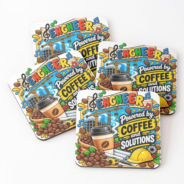 Item preview, Engineer Powered by Coffee – Funny Construction Engineer Design designed and sold by HSE1.