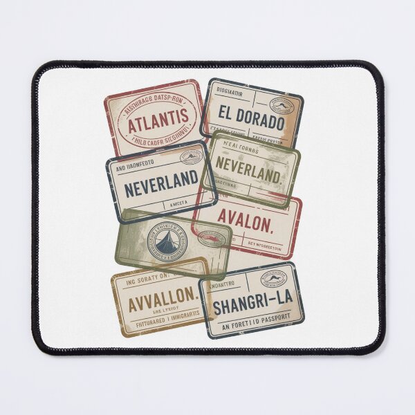 Item preview, Vintage Passport Stamps – Travel & Adventure Aesthetic designed and sold by IrhaArts.